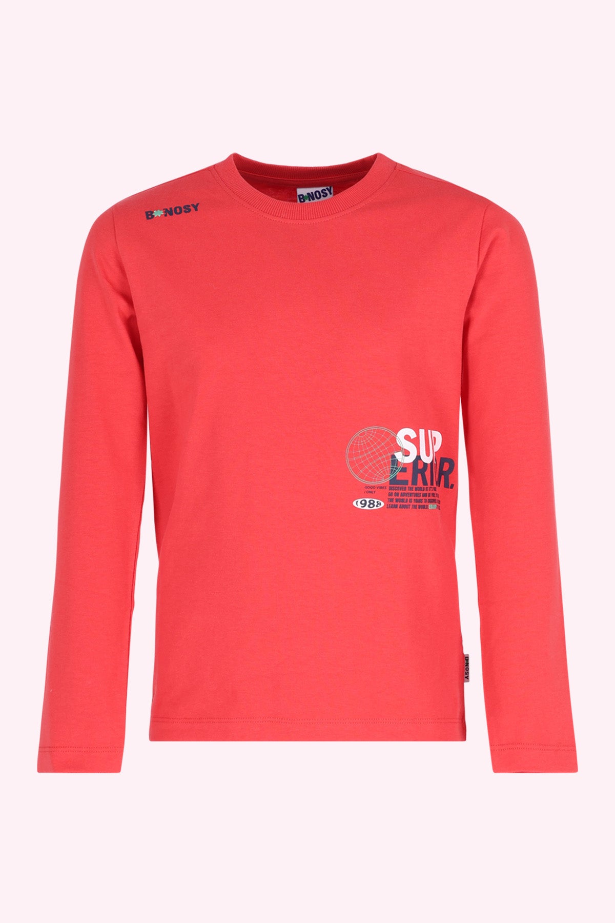 Trevor Lange Mouwen Shirt Rood