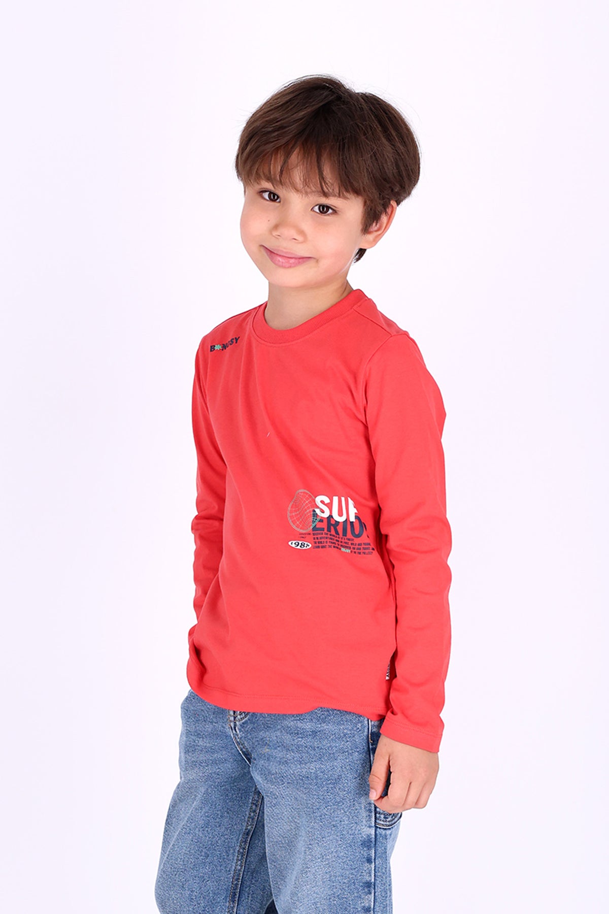 Trevor Lange Mouwen Shirt Rood