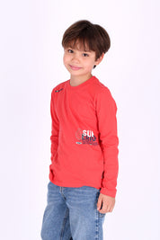 Trevor Lange Mouwen Shirt Rood