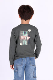 Theo Lange Mouwen Shirt Dark Green
