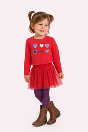 Mini Tara Lange Mouwen Shirt Rood
