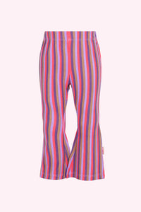 Pantalón acampanado Mini Phae morado - Rayita Mini de caramelo / 74