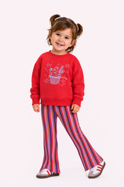 Mini Phae Uitlopende Broek Paars
