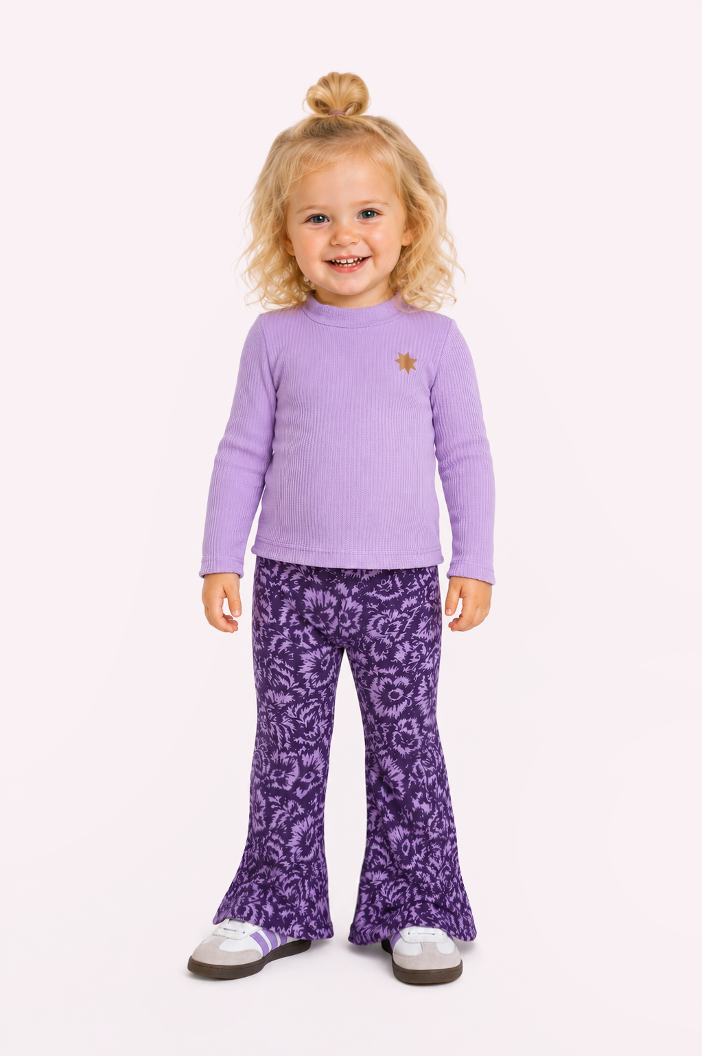 Mini Phoebe Uitlopende Broek Paars