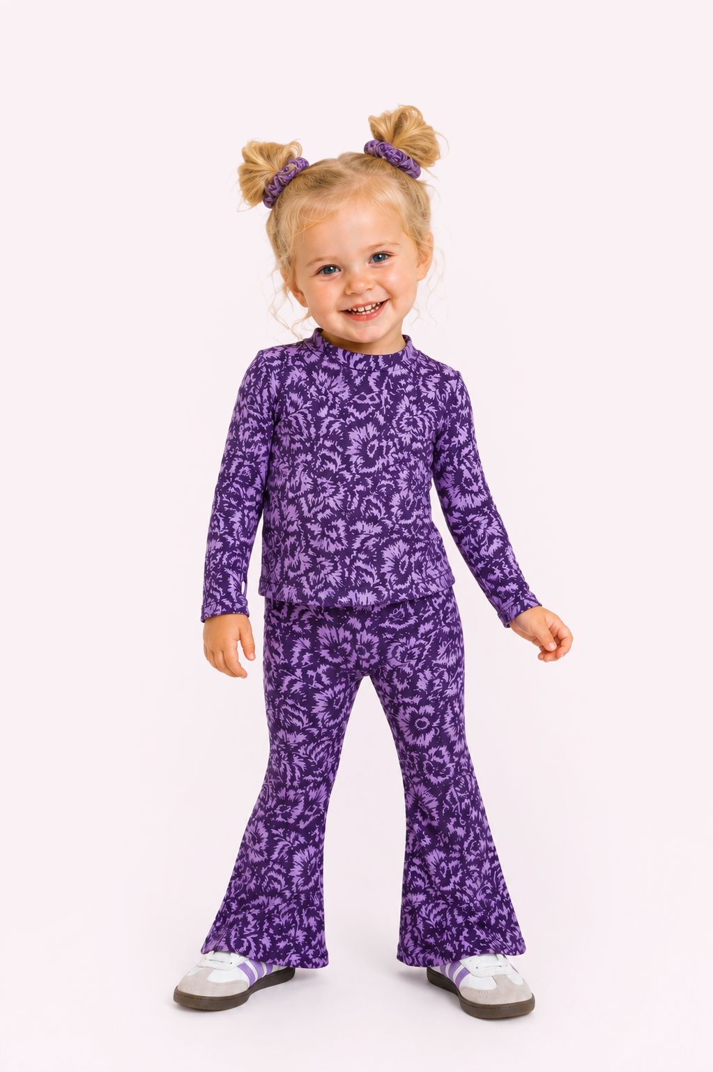 Mini Phoebe Uitlopende Broek Paars