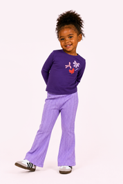 Mini Panny Uitlopende Broek Paars