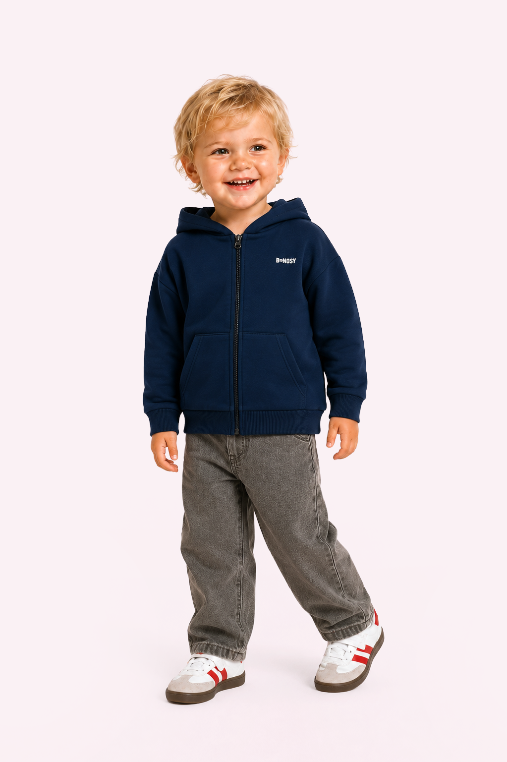 Mini Sten Hoodie Donkerblauw