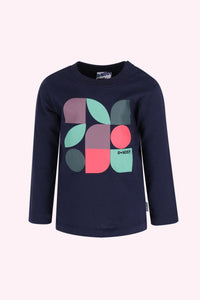 Mini Tobias Langarmshirt Dunkelblau - Marineblau / 74