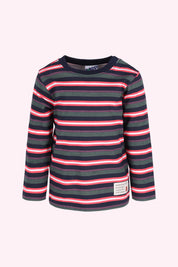 Mini Tobias Lange Mouwen Shirt Donkerblauw gestreept