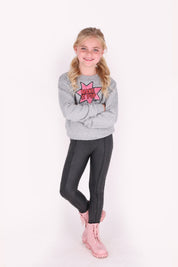 Luna Nep Leren Legging Zwart