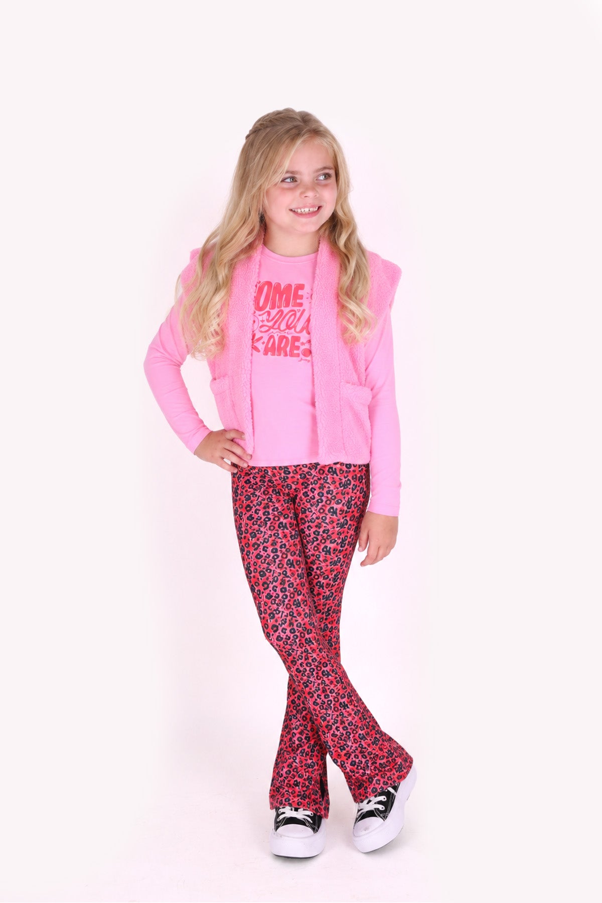 Phoebe Uitlopende Broek Rood