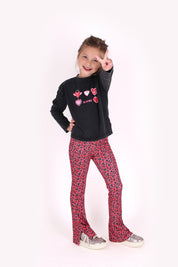 Phoebe Uitlopende Broek Rood