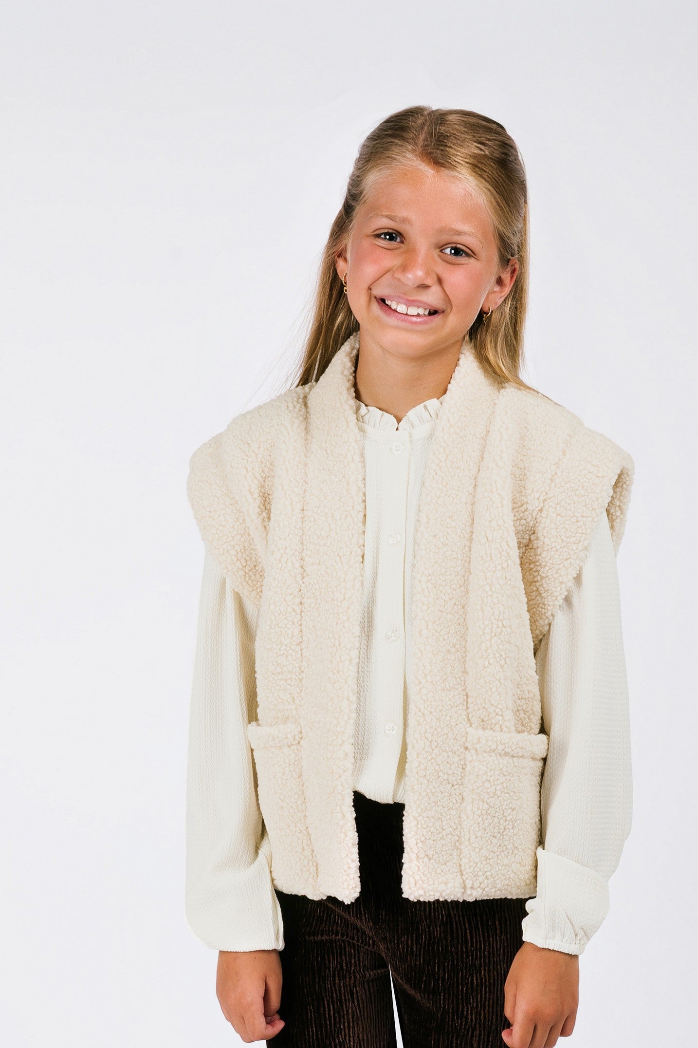 Beau B.Nosy girls blouse Ecru