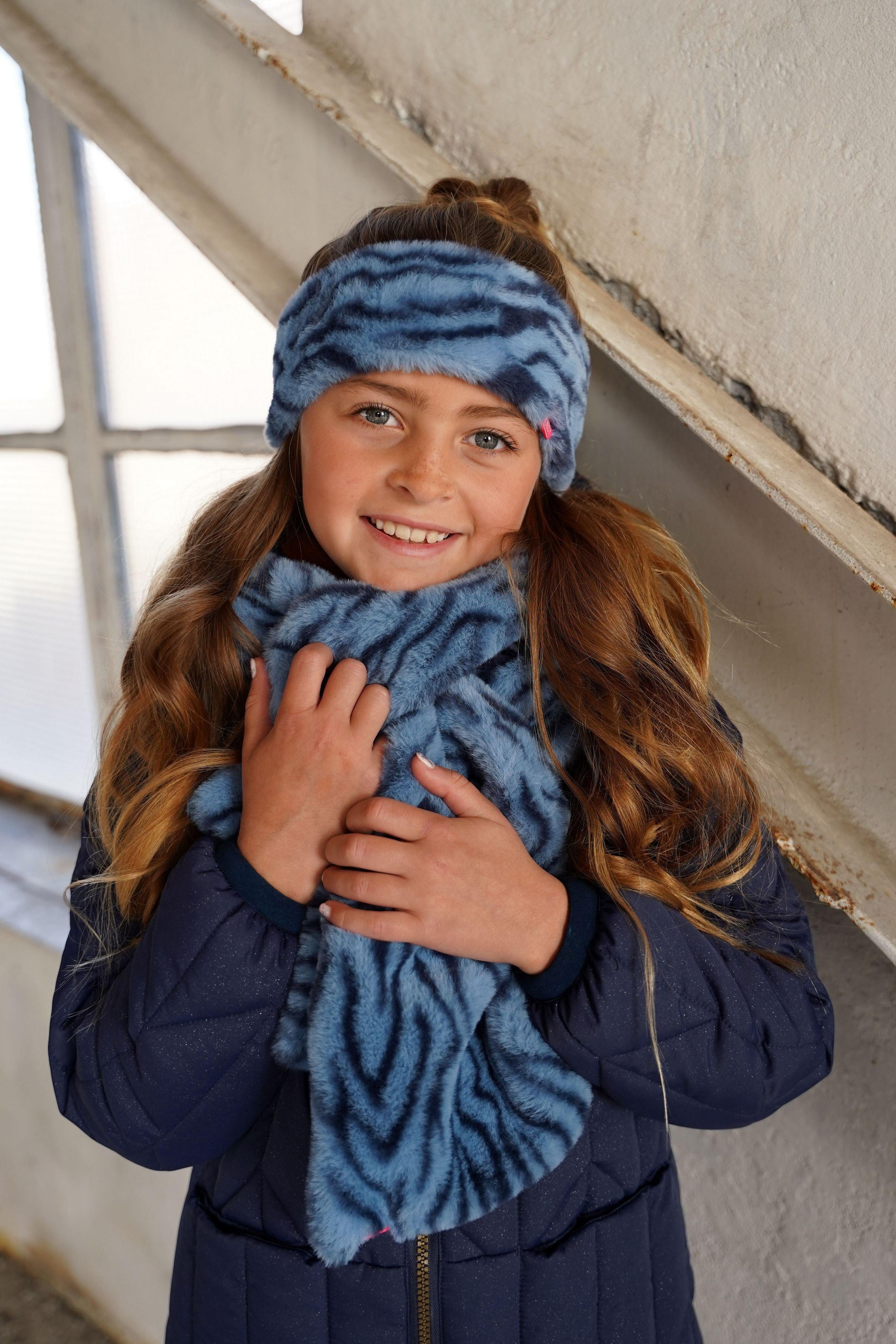 B.Nosy Jill Scarve and Headband Set Blue Tiger - B.Nosy